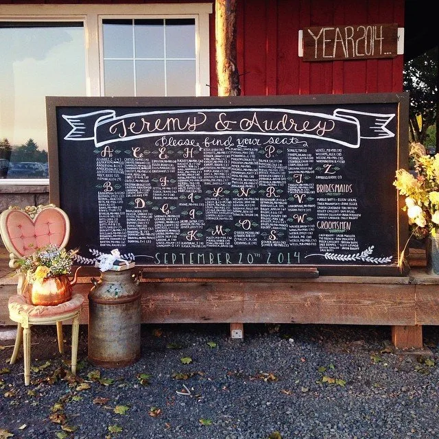 Chalkboard Seating Chart