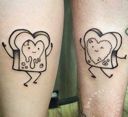 Tatuajes de mantequilla de maní y jalea Tatuajes de mantequilla de maní y jalea