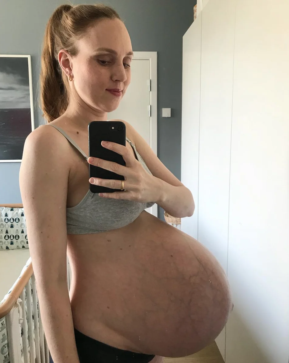 Despite the difficulties of carrying three other humans inside your body, Maria is grateful to be healthy and to have carried her babies this long.