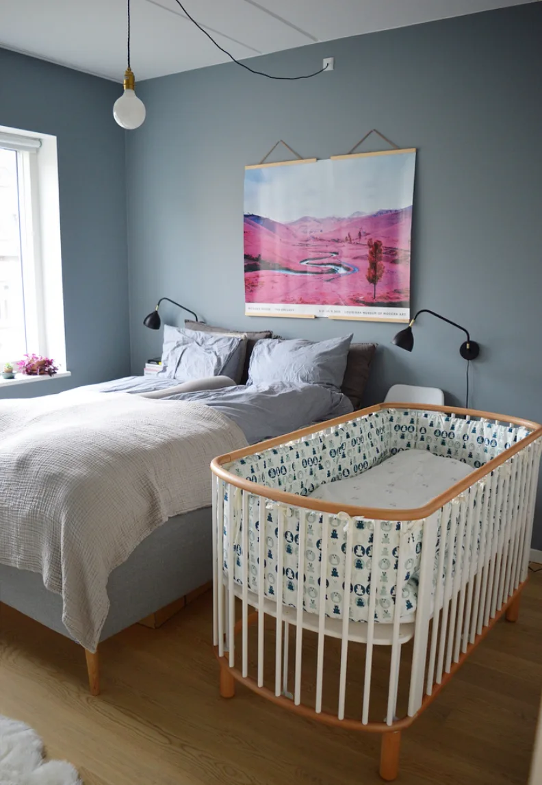 Maria and her family live in a two-bedroom apartment, so the babies will be sharing her room (and an oversized basinet) for the first year.