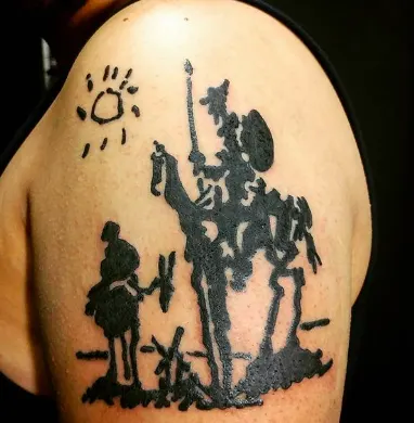 Pablo Picasso's 'Don Quixote' Tattoo