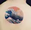 Hokusai's 'The Great Wave off Kanagawa' Tattoo-placeholder