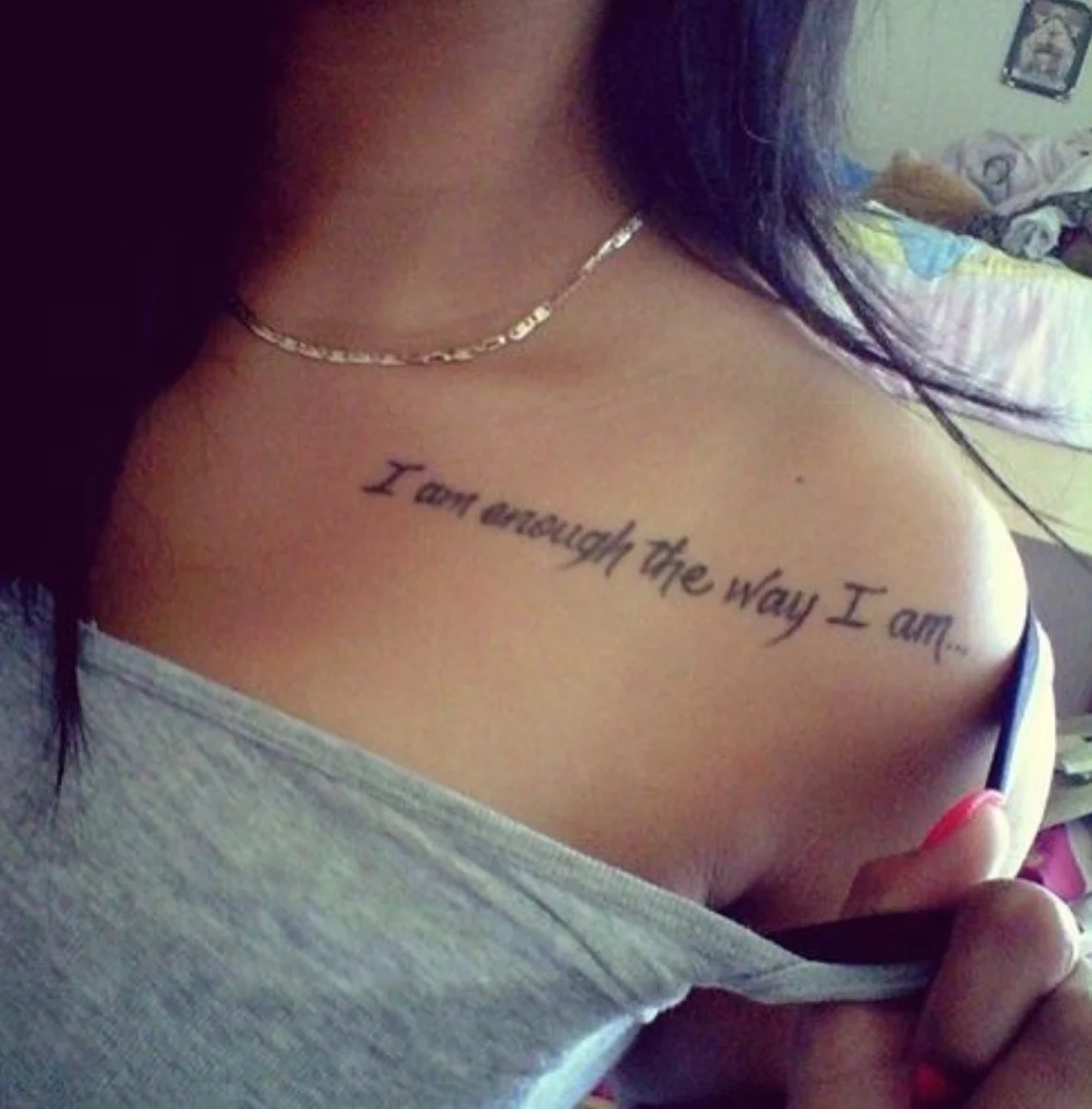 I Am Enough Quote Tattoo