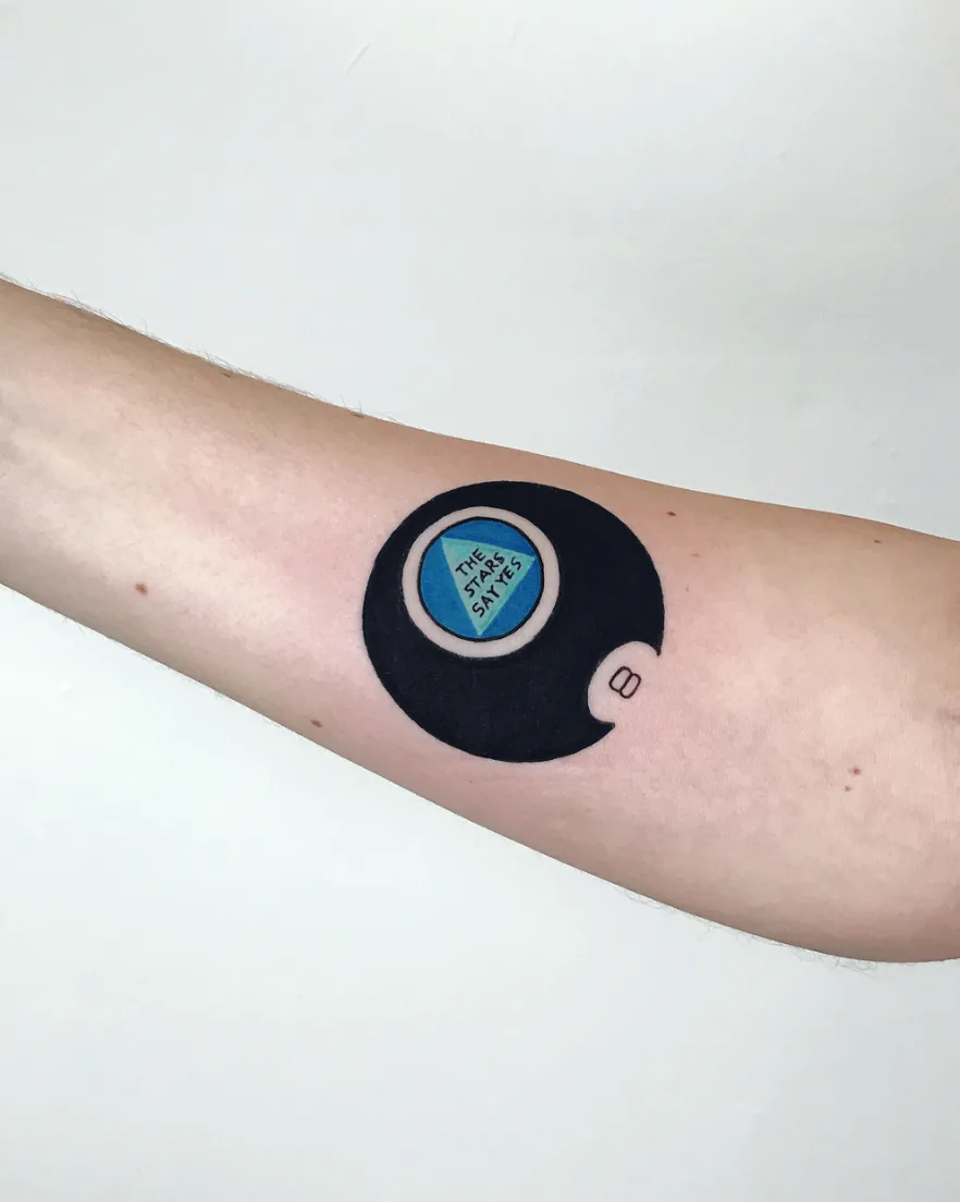 Magic 8 Ball Tattoo