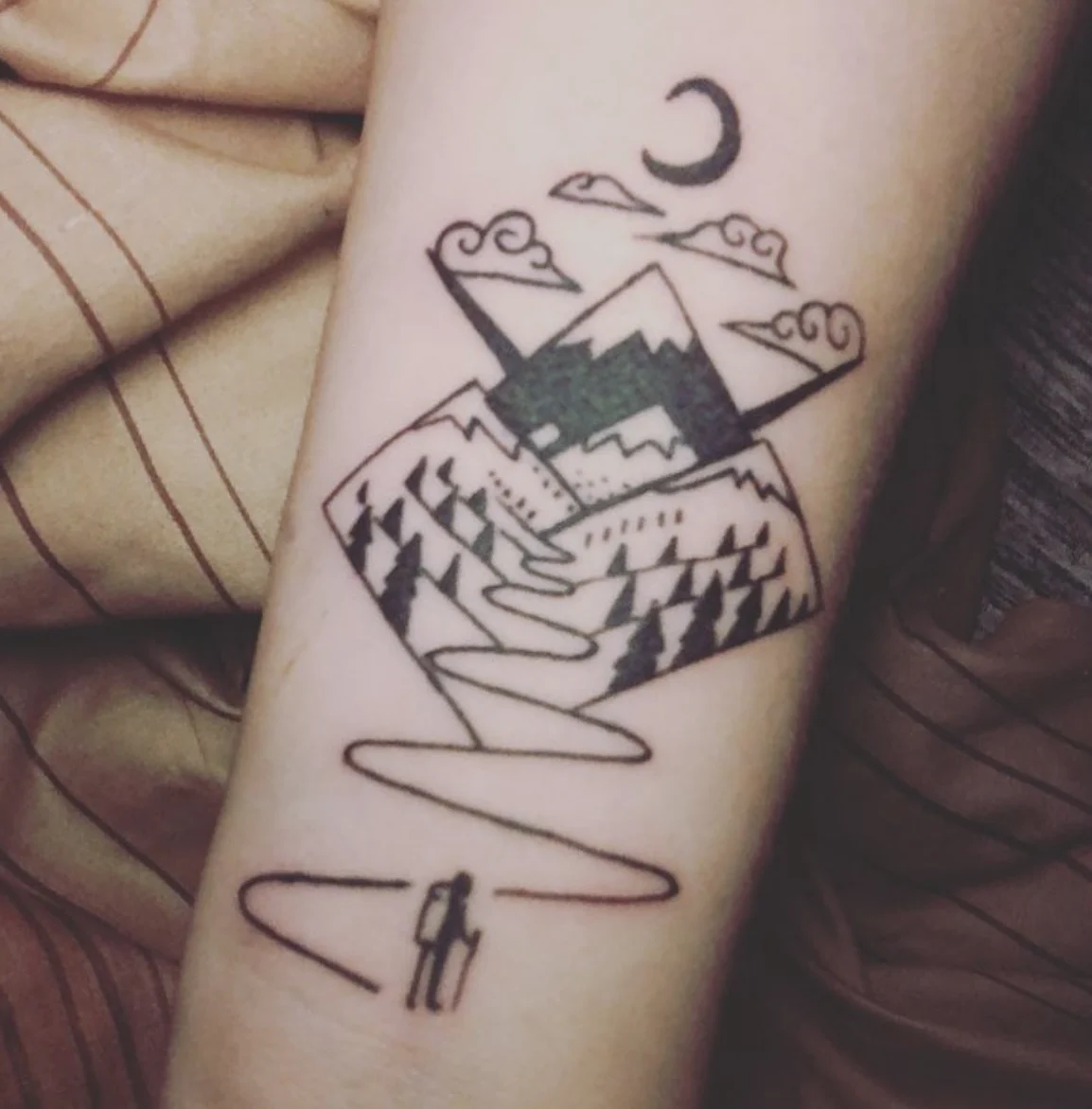 Road Less Traveled Tattoo