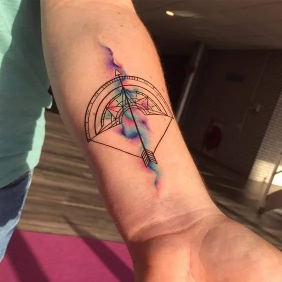 Watercolor Bow & Arrow