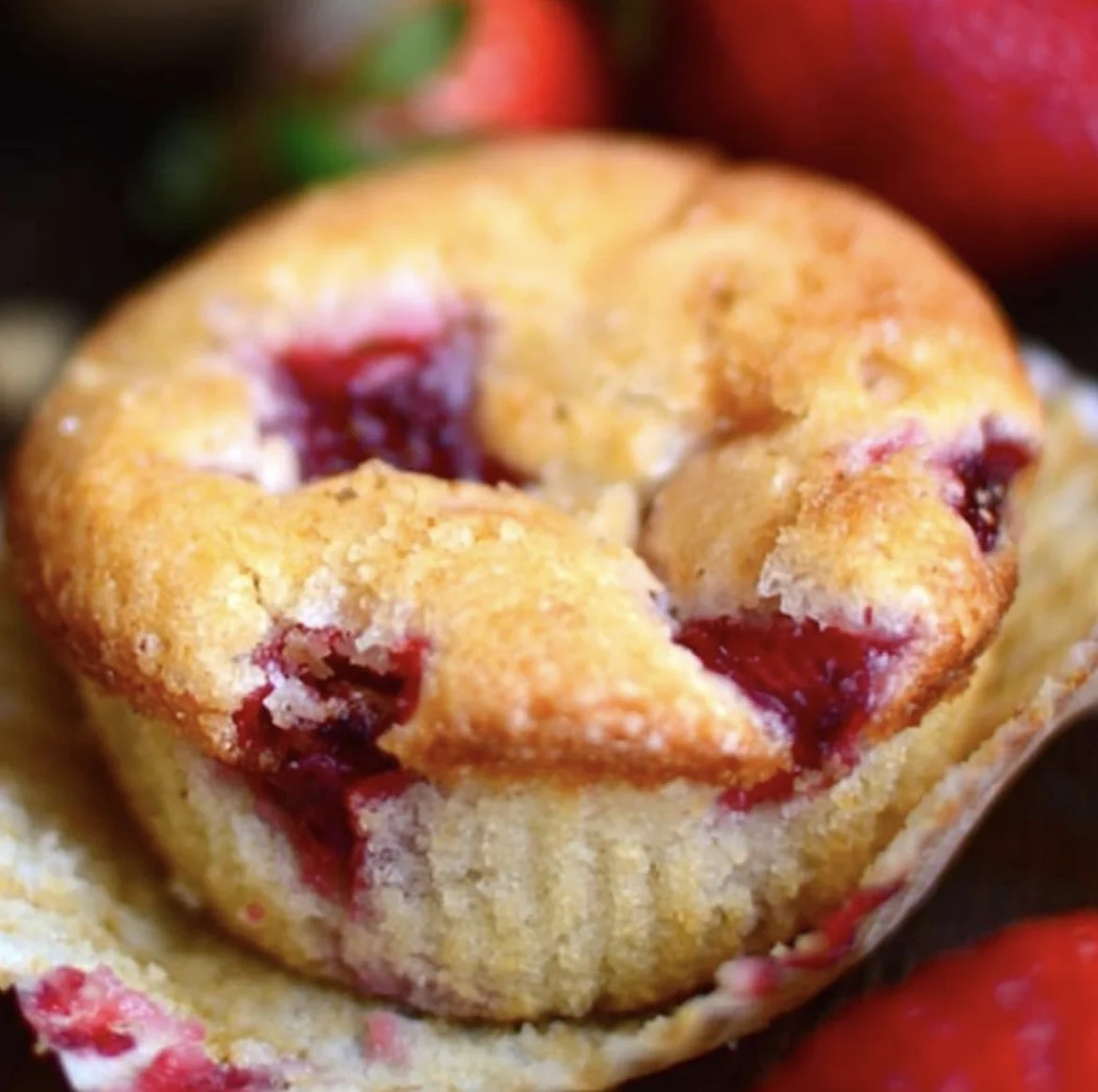 Healthy Strawberry Muffins