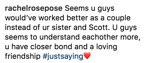 And a lotof people said they wish Khloe and Scott would date instead.