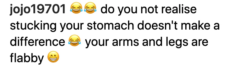 And others thought she was just sucking her stomach in.