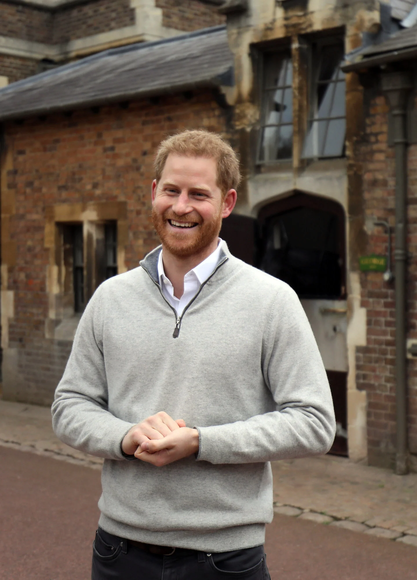 Prince Harry gushed about his wife and newborn son just hours after he was born on Monday.