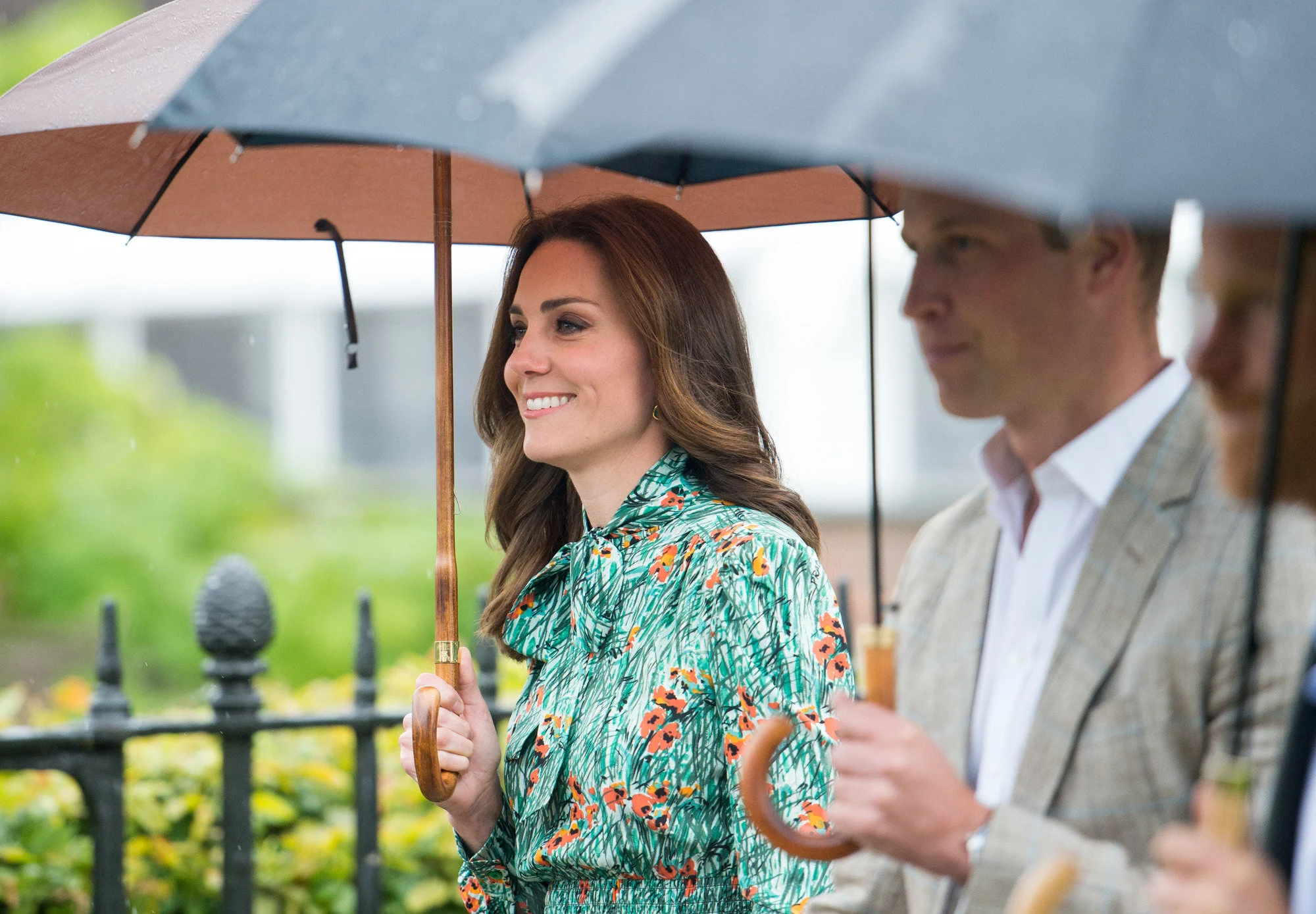 Kate Middleton and Prince William umbrella