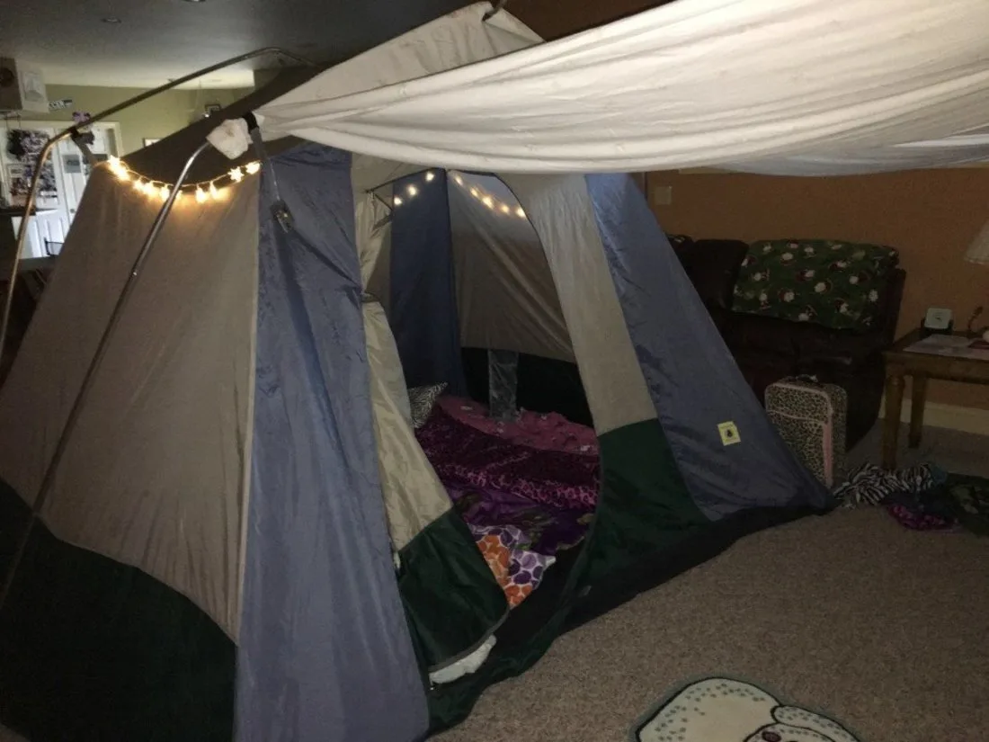 Go camping indoors