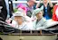 Queen Elizabeth shared a similar grimace in her own carriage for the event.-placeholder