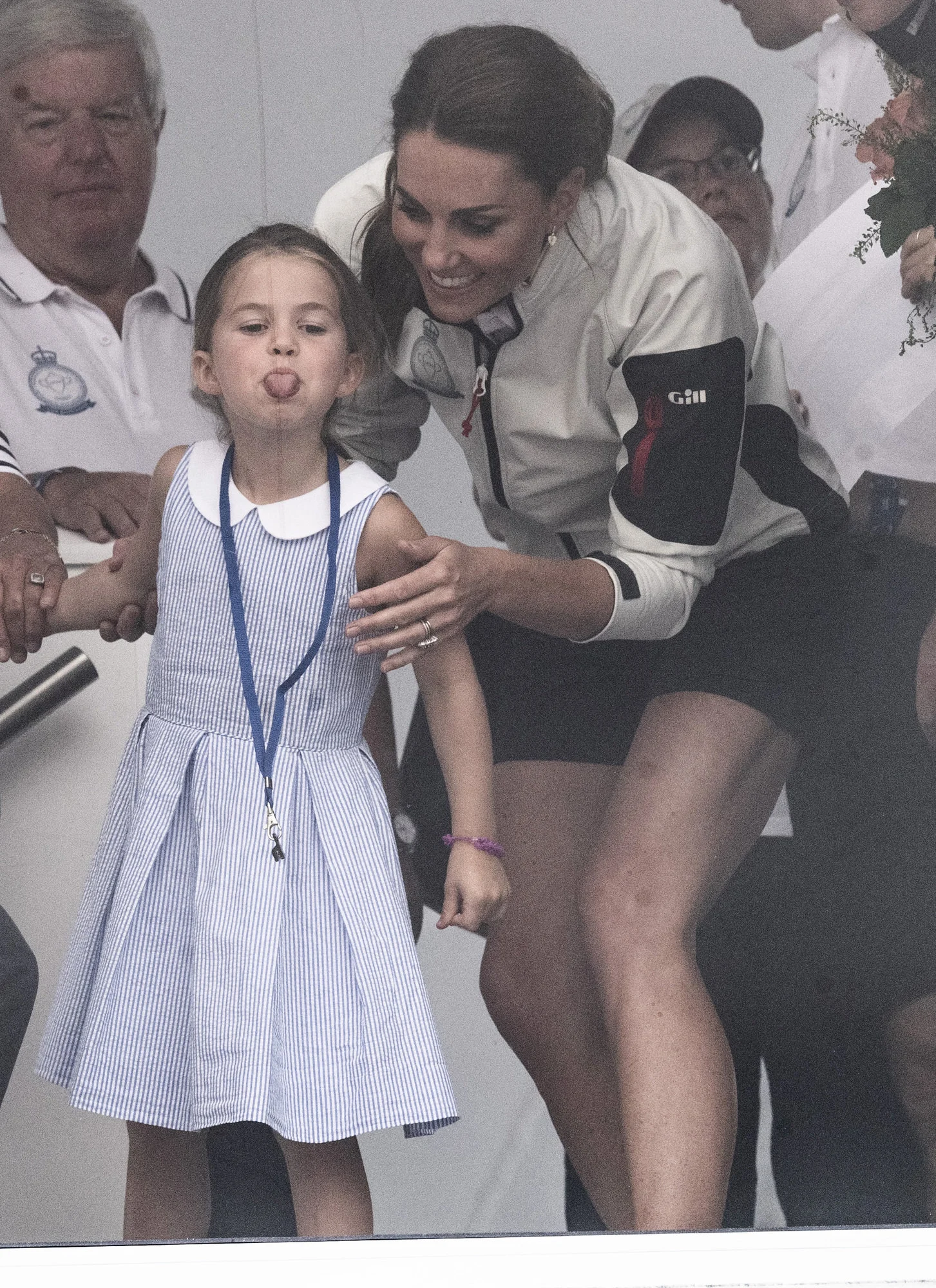 And then there was Princess Charlotte, pulling off her signature move.