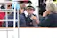 Prince George was watching his parents race from a nearby sailboat, chaperoned by his maternal grandfather, Michael Middleton.-placeholder