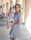 Jeremy Vuolo's wife shared this sweet snap of her and Felicity wearing matching striped dresses, and we're totally in love.-placeholder