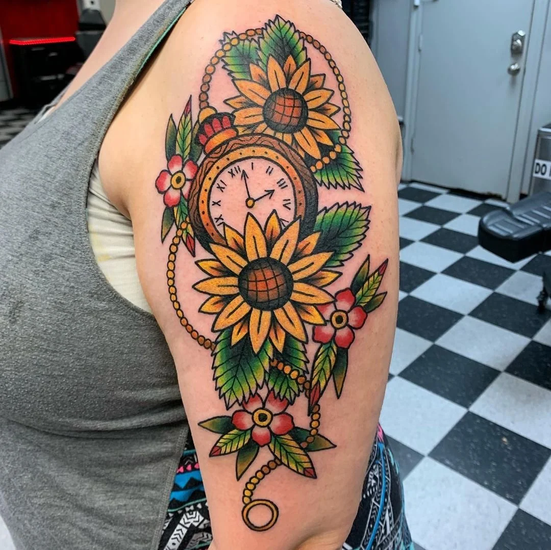 Old-School Cute Sunflower