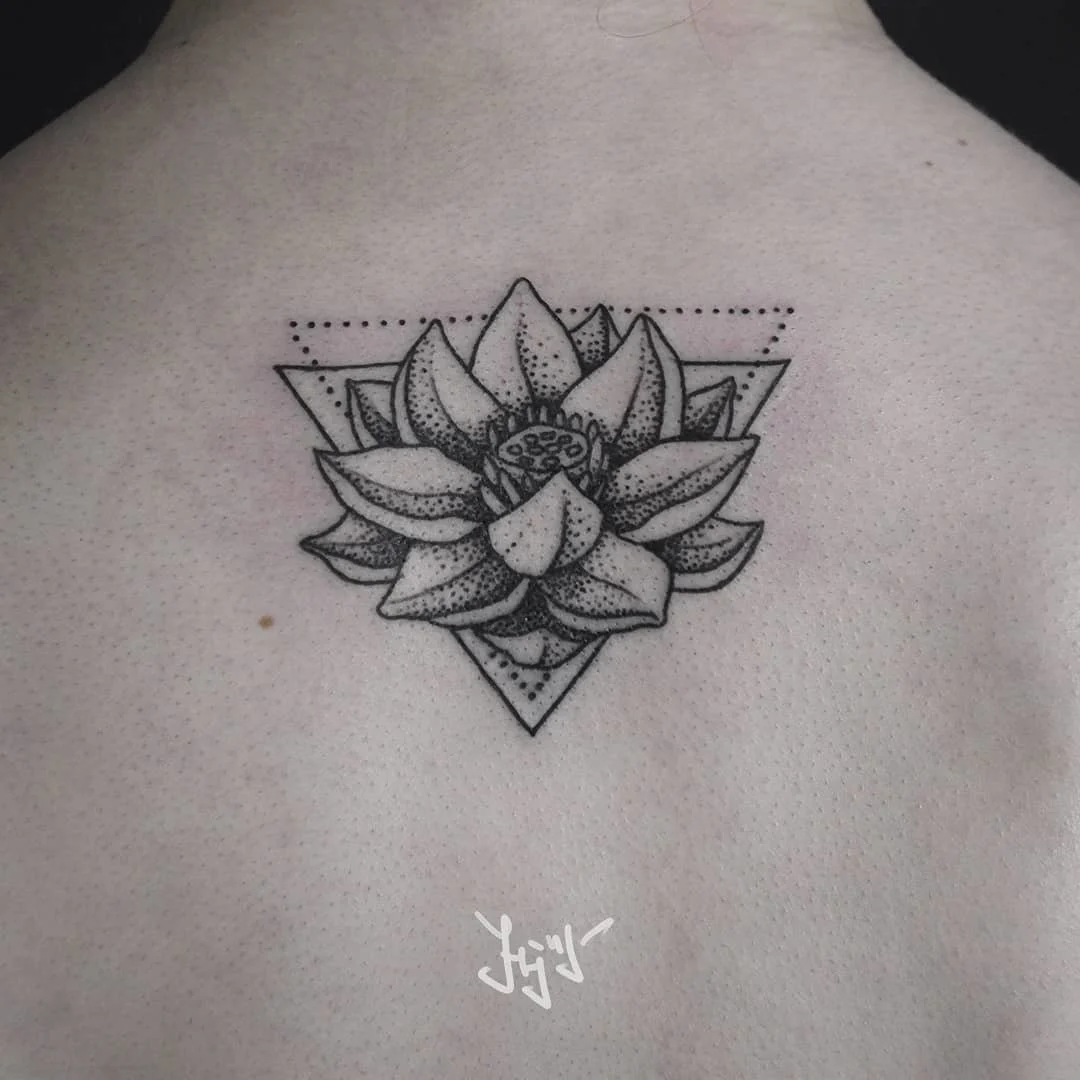 A Lined & Dotted Lotus