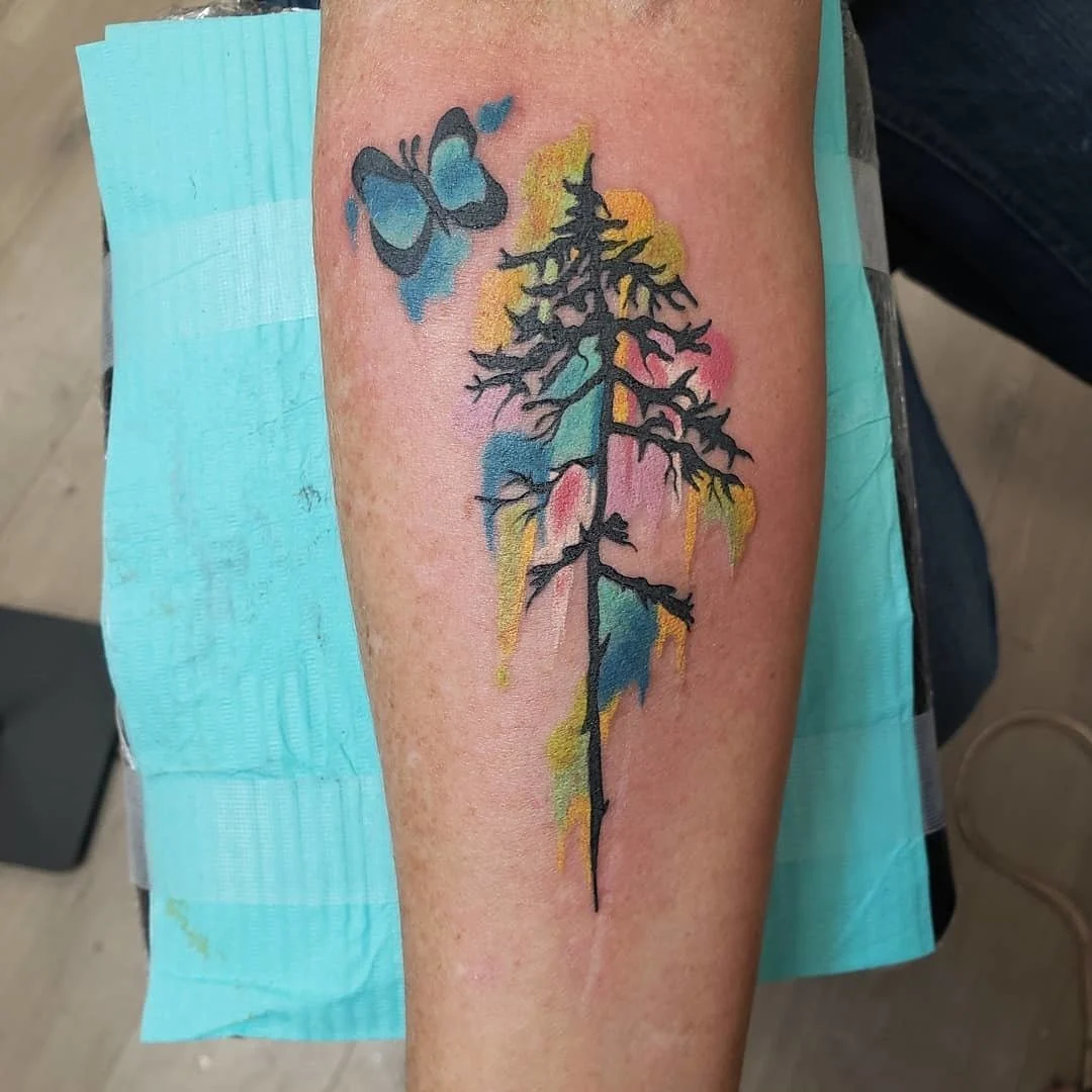 A Tree Dripping with Color