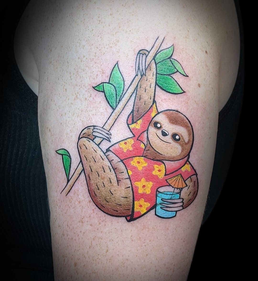 25 Sloth Tattoos That Are Perfect For People Who Lov