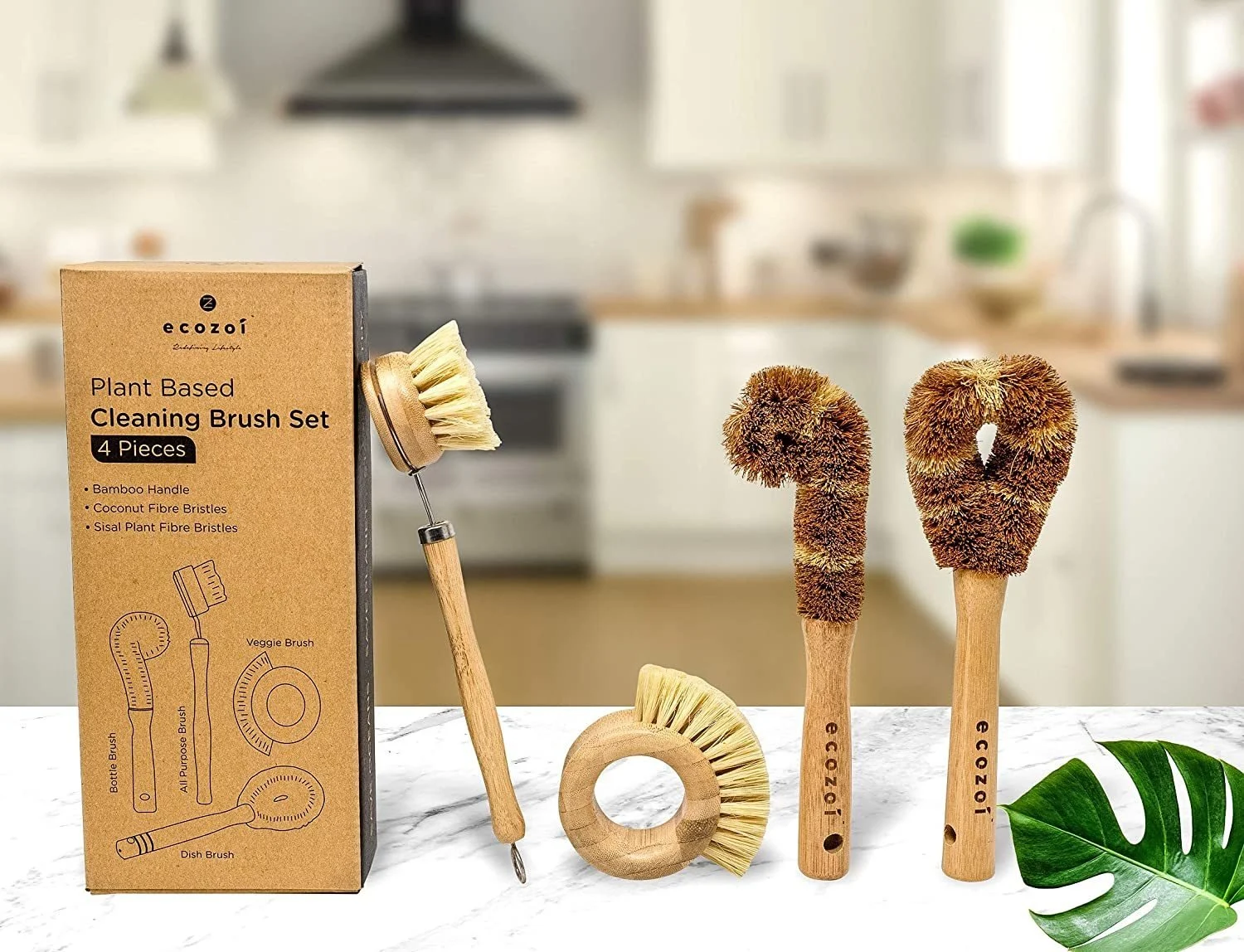 Ecozoi Plant-Based Cleaning Brush Set