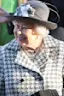 Queen Elizabeth wore a similar coat to Charlotte's dress earlier this year.-placeholder