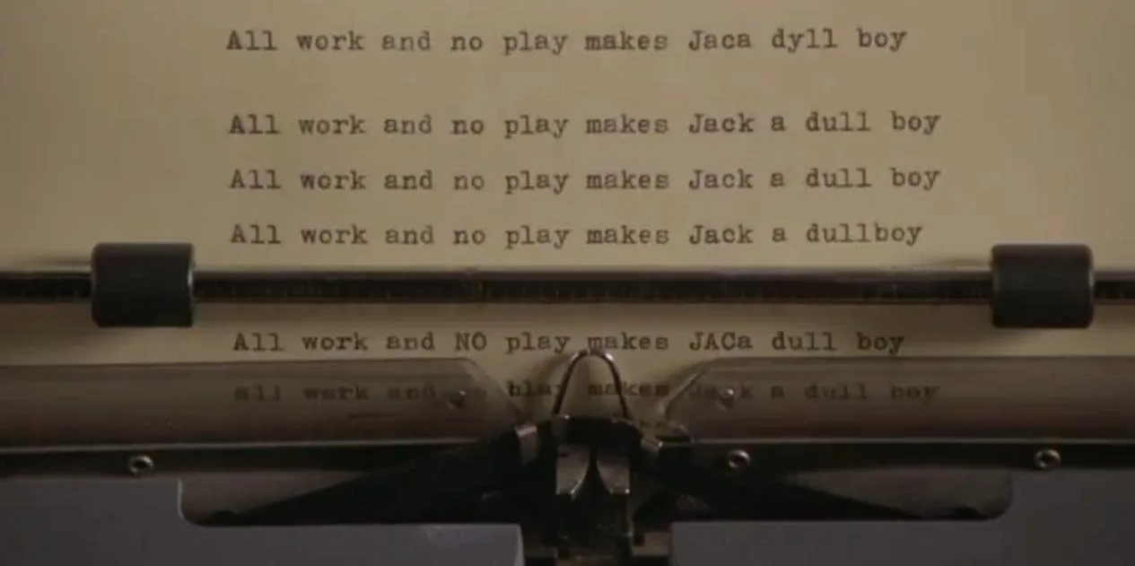 Kubrick's Secretary Typed the Same Line 500 Times