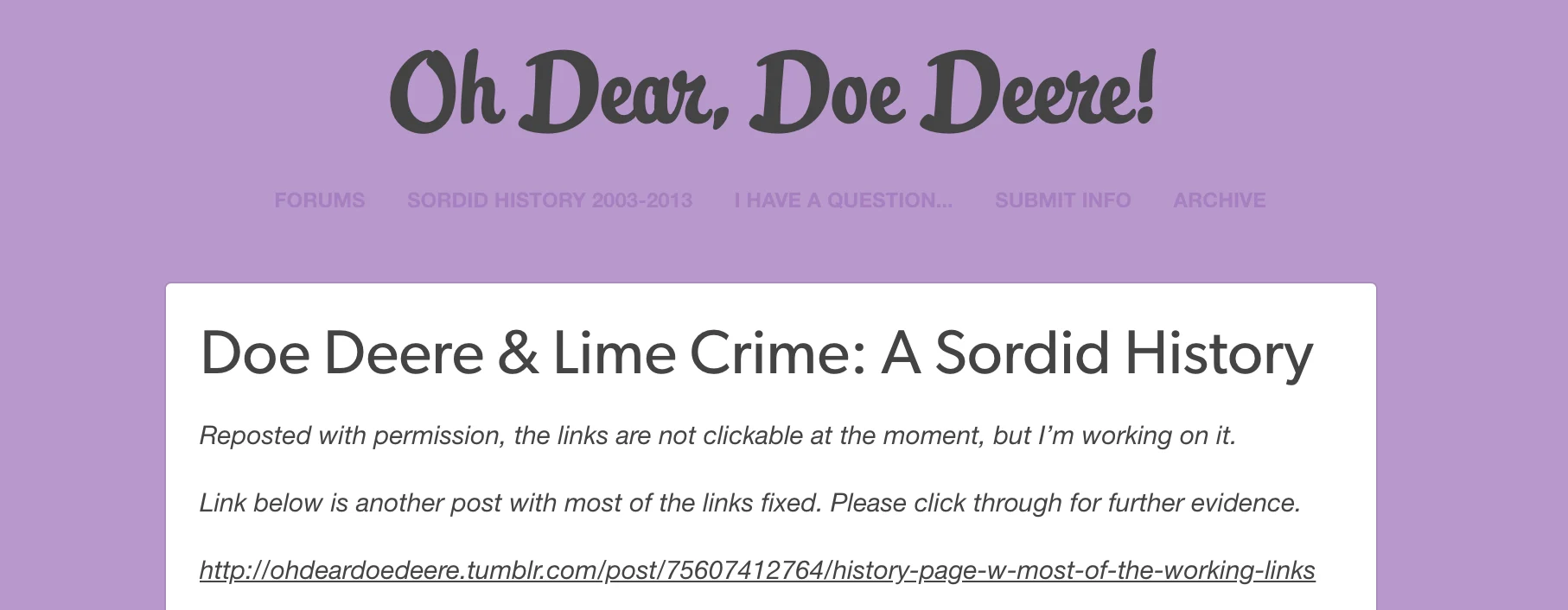 doe deere lies