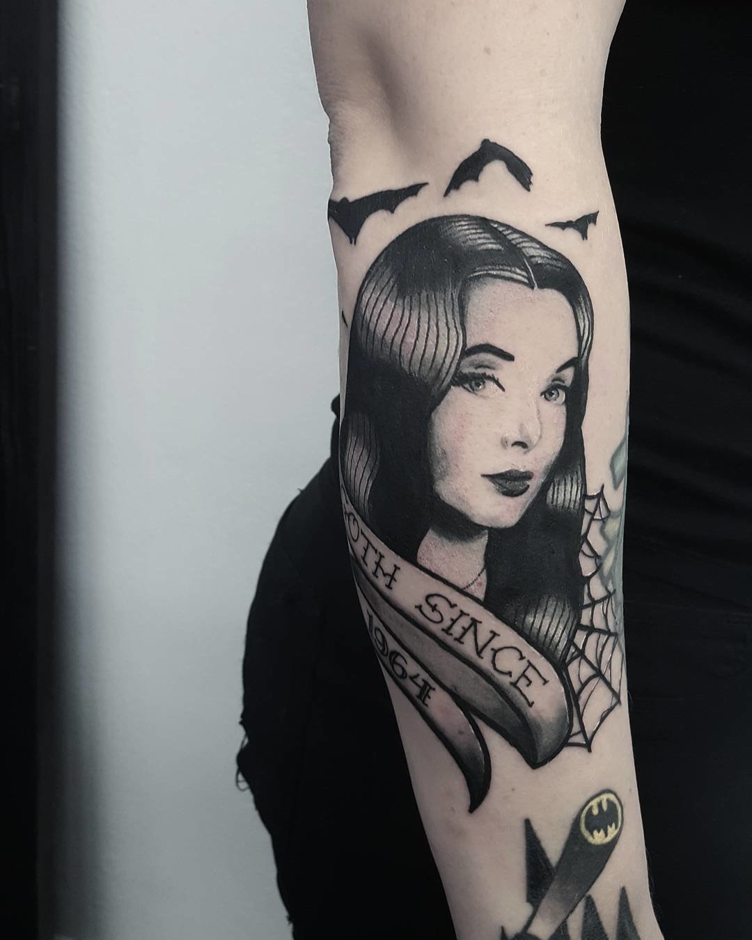 Morticia And gomez adams by Emy Blacksheep TattooNOW