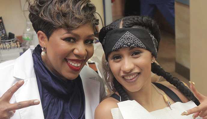 Cardi B and doctor after getting teeth fixed