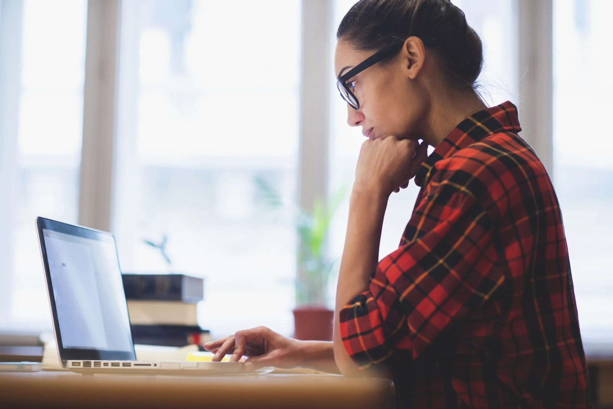 on the computer