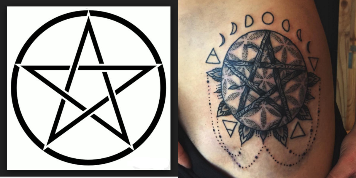 My pentacle tattoo inspired by poppets/the wickerman/ twig effigies :  r/pagan