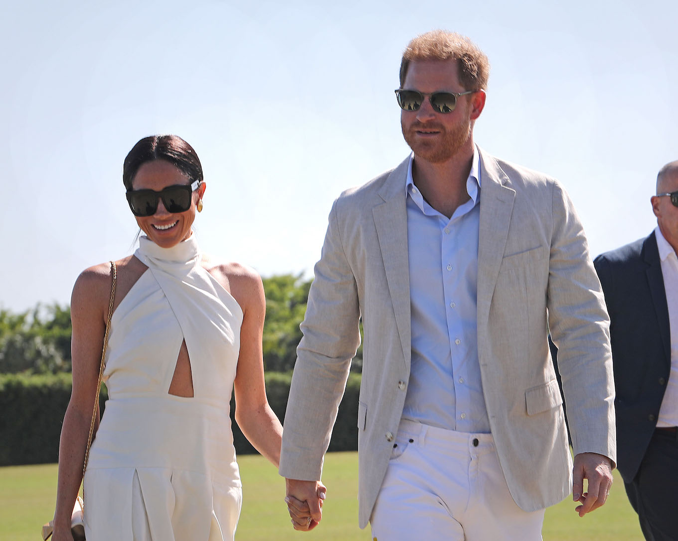 Meghan Markle and Prince Harry at a polo event