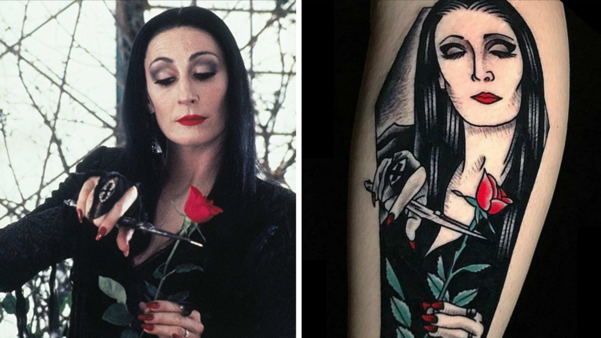 Pride N Envy Tattoos on Twitter Anyone around here who loves this  unconventional couple This amazing Gomez and Morticia piece was done by  our talented artist mikeforeroart Email him at mikeforeroartgmailcom to