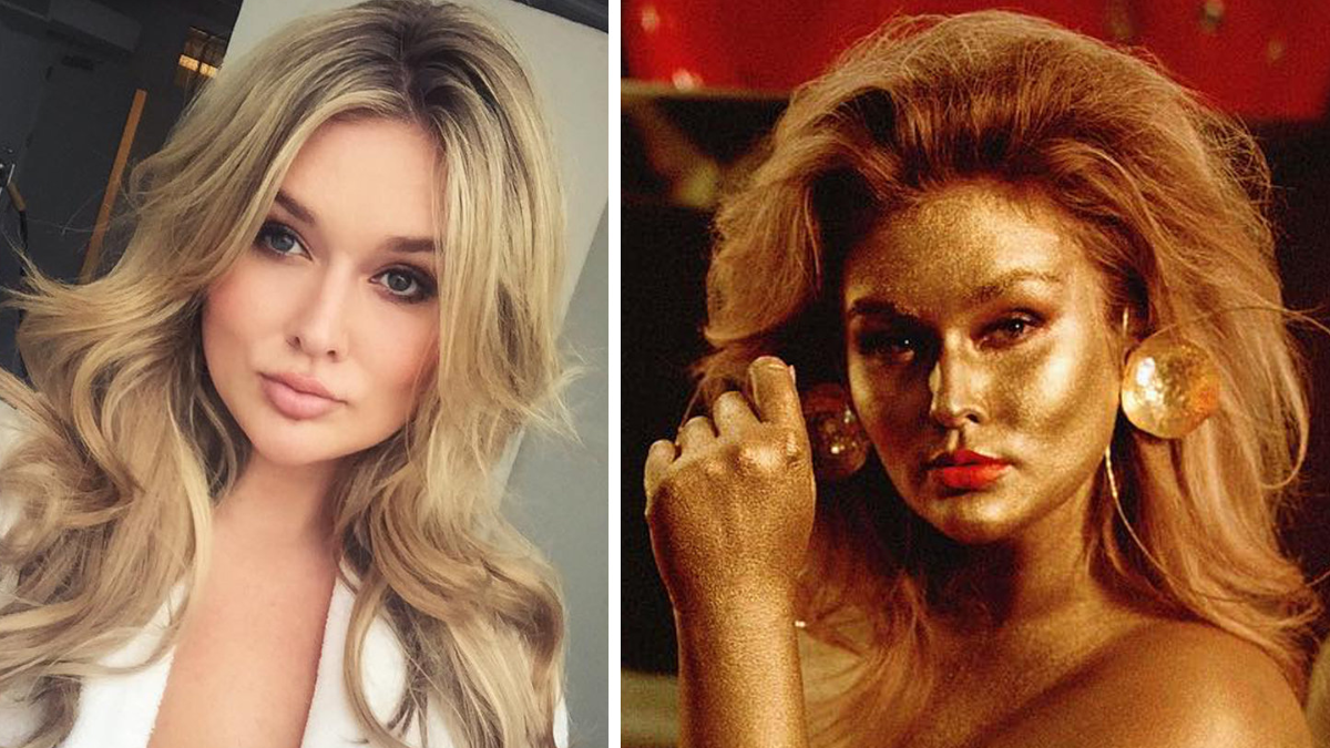 Hunter McGrady was dipped in gold for a nude Vogue Italia shoot