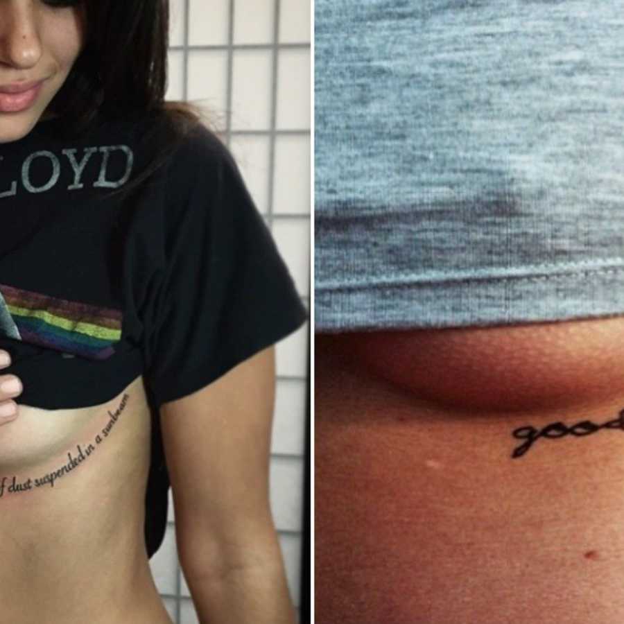 12 quote underboob tattoos only words nerds will get 