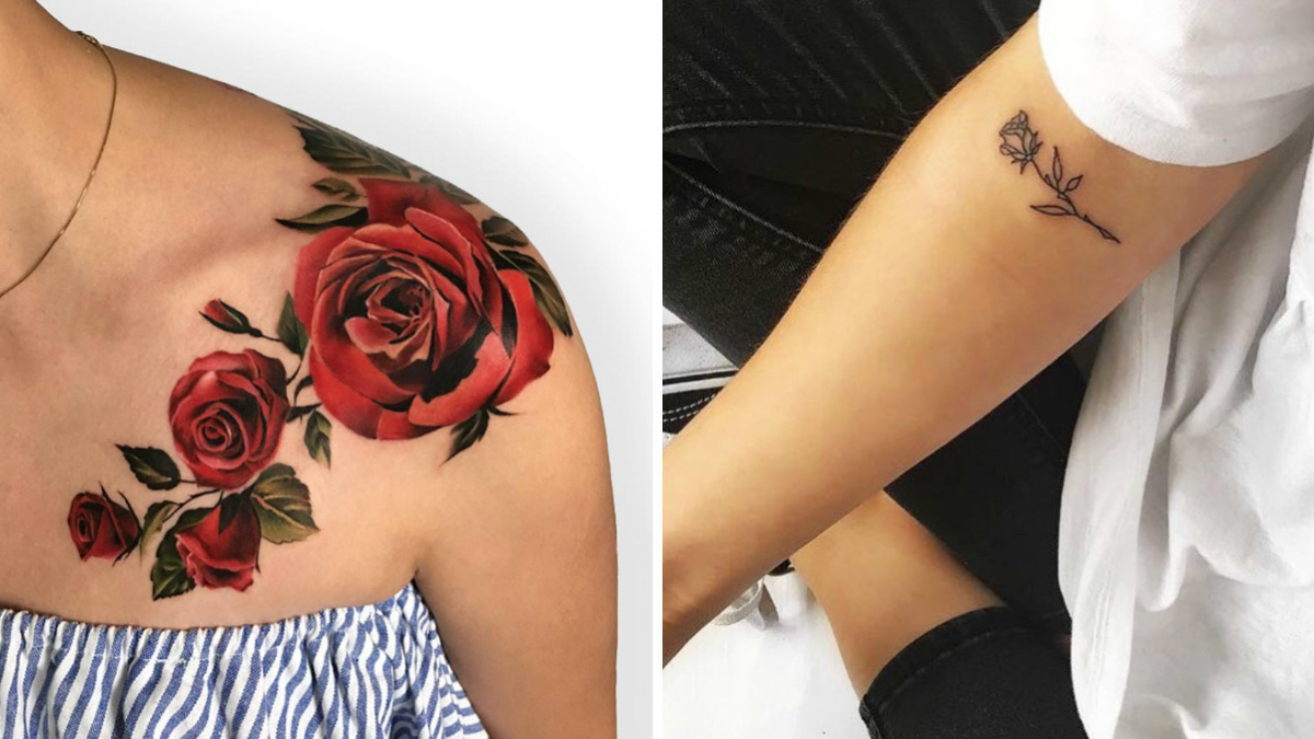 RoseTattoos 30 Black Rose Tattoo Ideas 1  Rose tattoos for men Black rose  tattoos Traditional rose tattoos