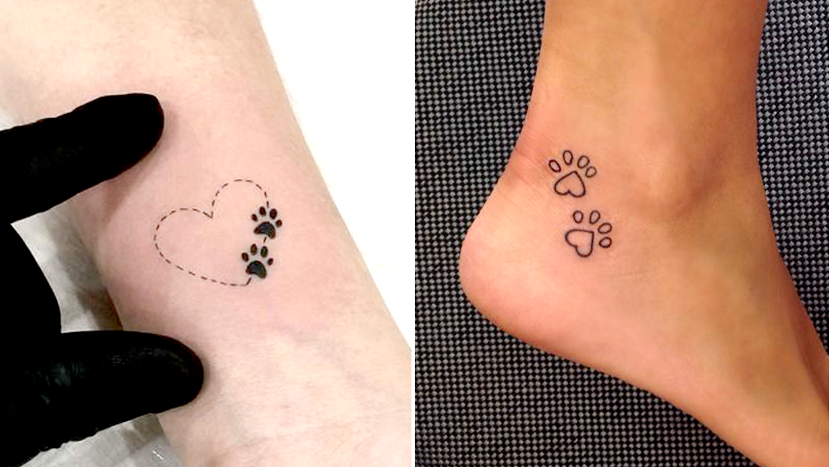 Buy Infinity Paw Print Heart Temporary Tattoo  Dog Print Tattoo Online in  India  Etsy