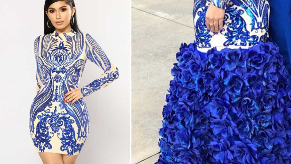 Fashion nova dress made into prom dress best sale