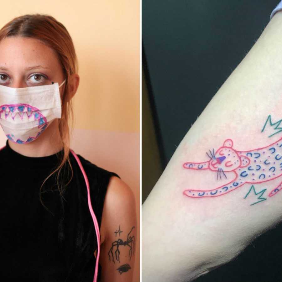 This Artist Does Bad Tattoos On Purpose And They're Actualy Cute |  