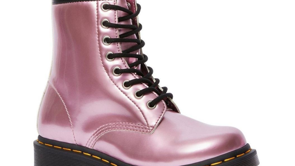 doc martens pink iridescent