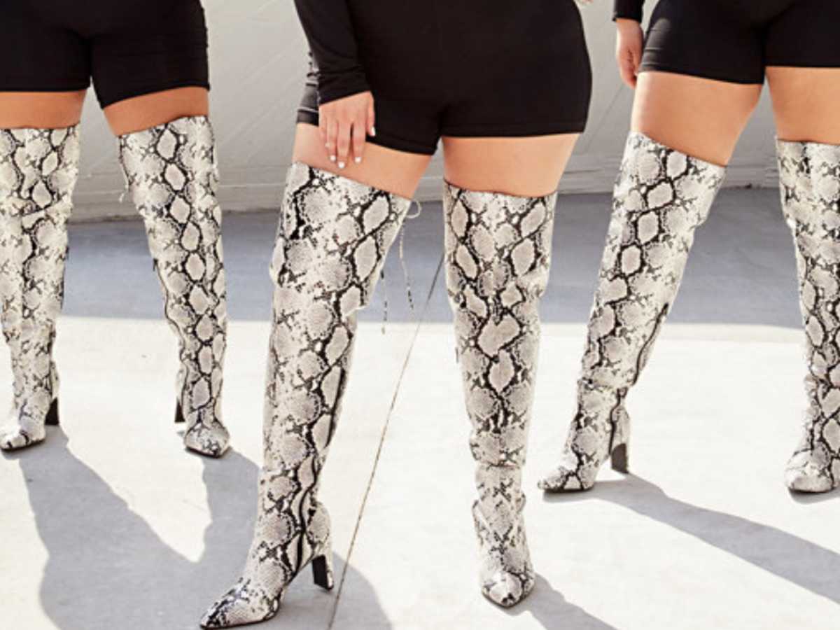 Thigh high boots 2025 for big feet