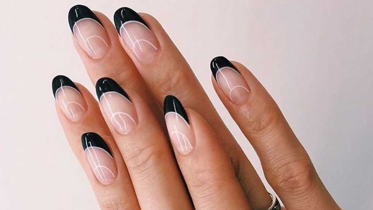 The French Moon Manicure Is A Goth Twist On A Classic