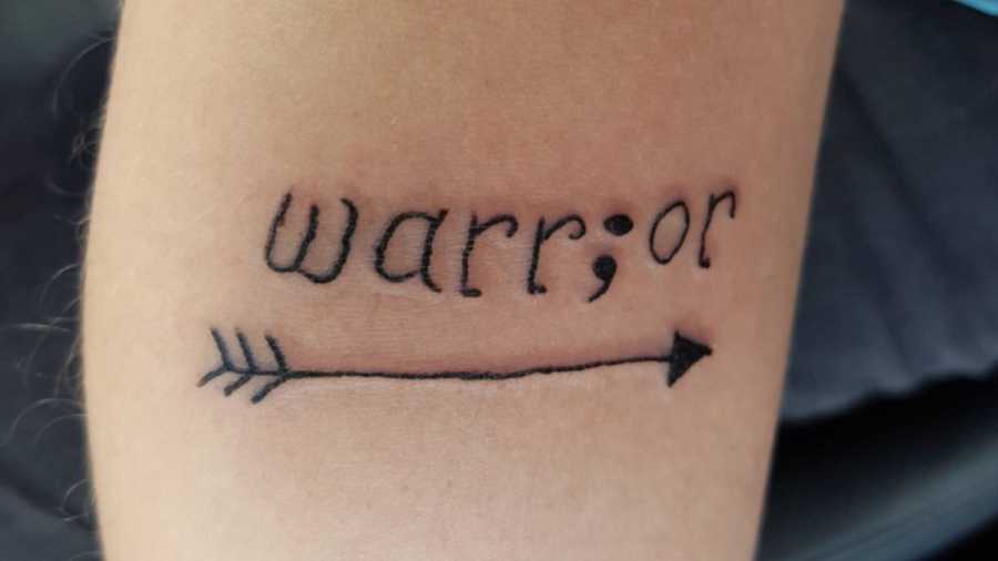 warrior word tattoo