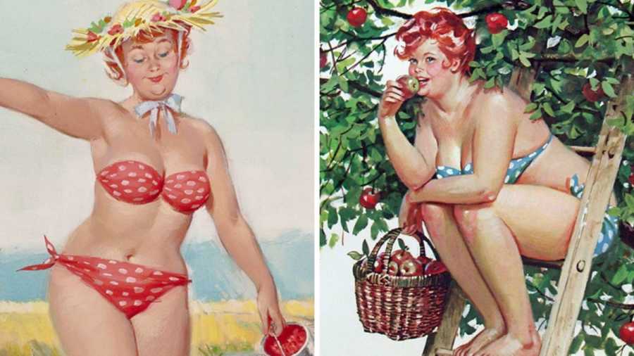 27 illustrations of Hilda, the original body positive pinup girl