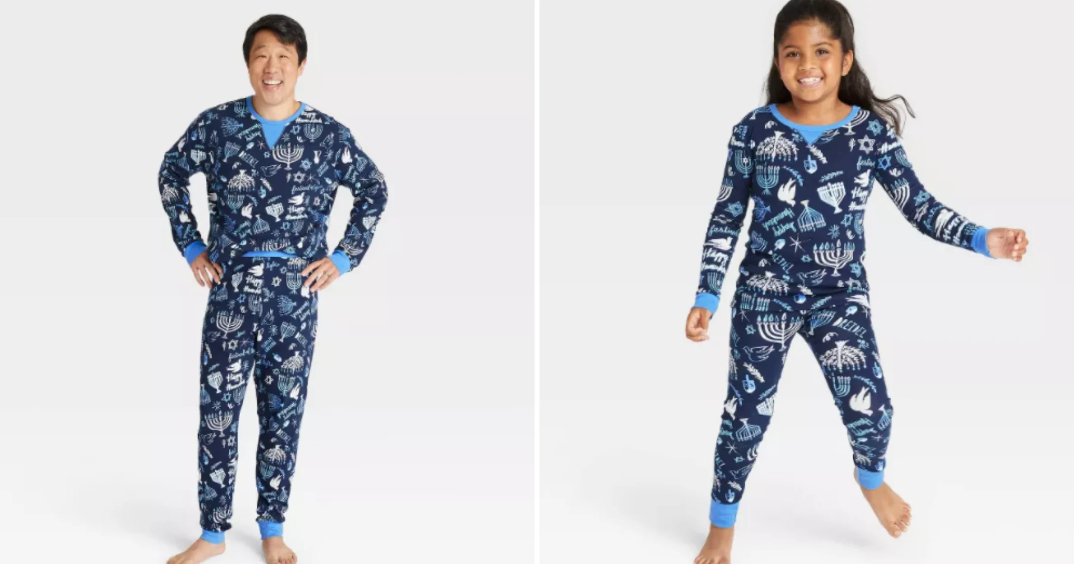 Matching Hanukkah PJs (1)