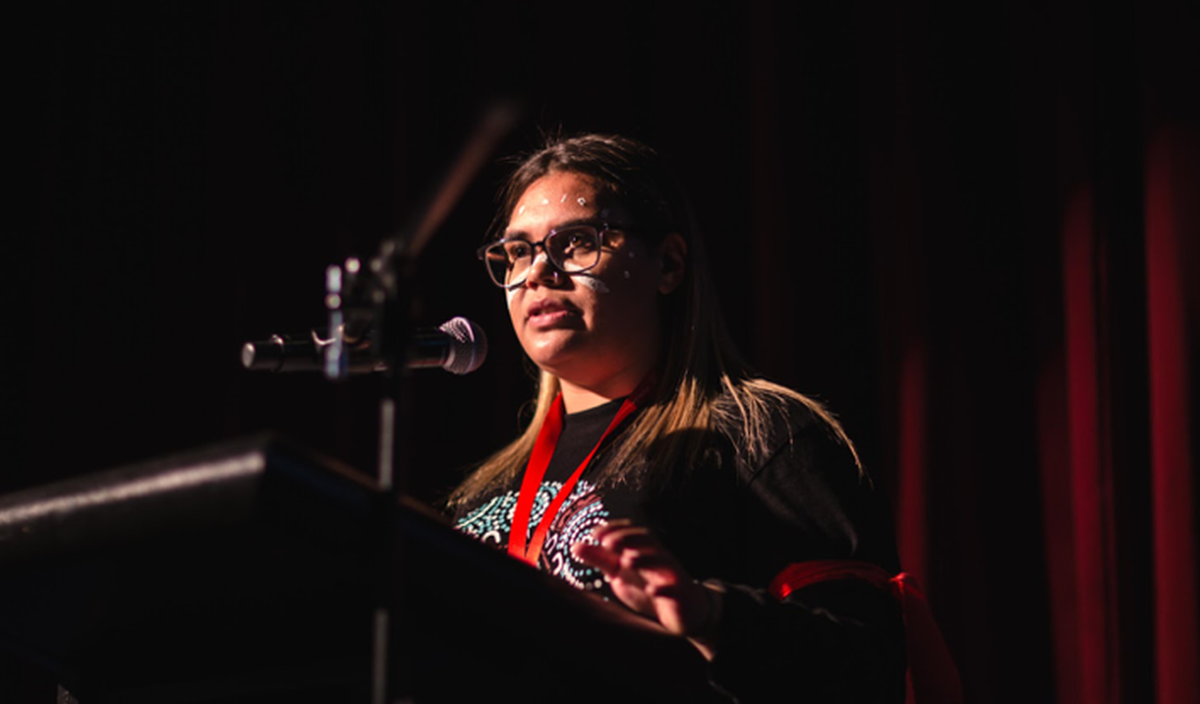 Sherice presenting at NSW Youth Council Conference as their keynote speaker.