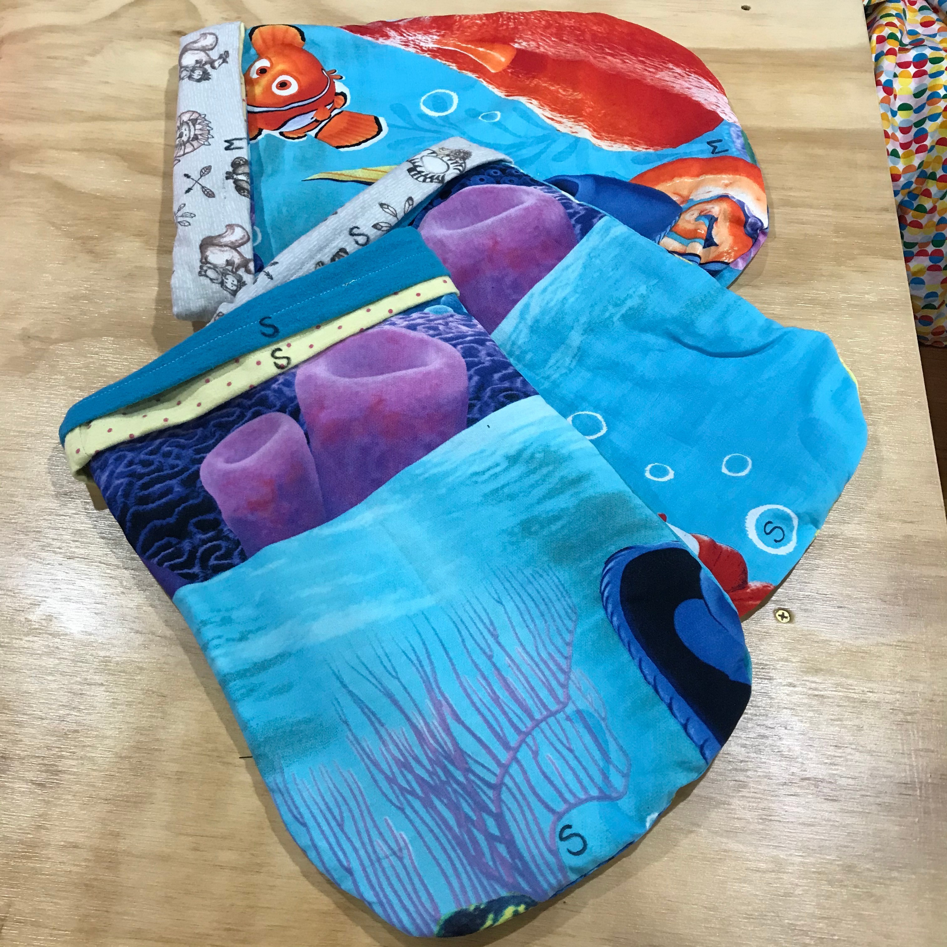 16 January 2020 - Coburg Victoria - Three pouches stitched lined and ready to keep animals safe and warm. Image- Vanessa E