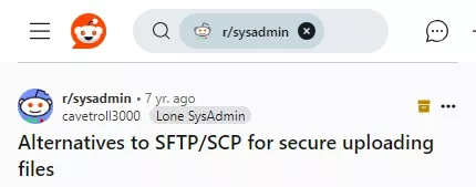 reddit talks about sftp alternatives