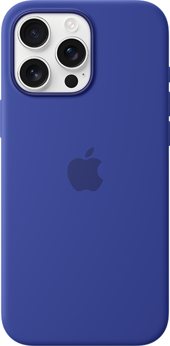 iPhone 16 Pro Max White Titanium Ultramarine Silicone Case with MagSafe Pure Back Screen USEN